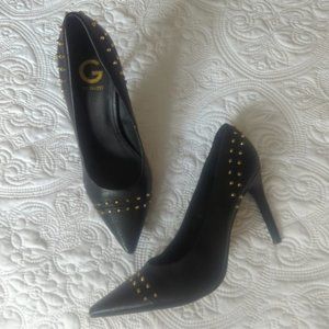 G by Guess Gold Studded Heels